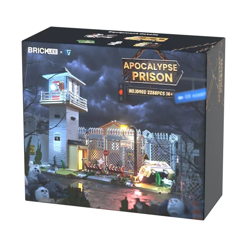 MOC Idea Building Blocks Apocalypse Prison Construction Model Bricks Assembling Educational Toys for Boys Christmas Gift Set