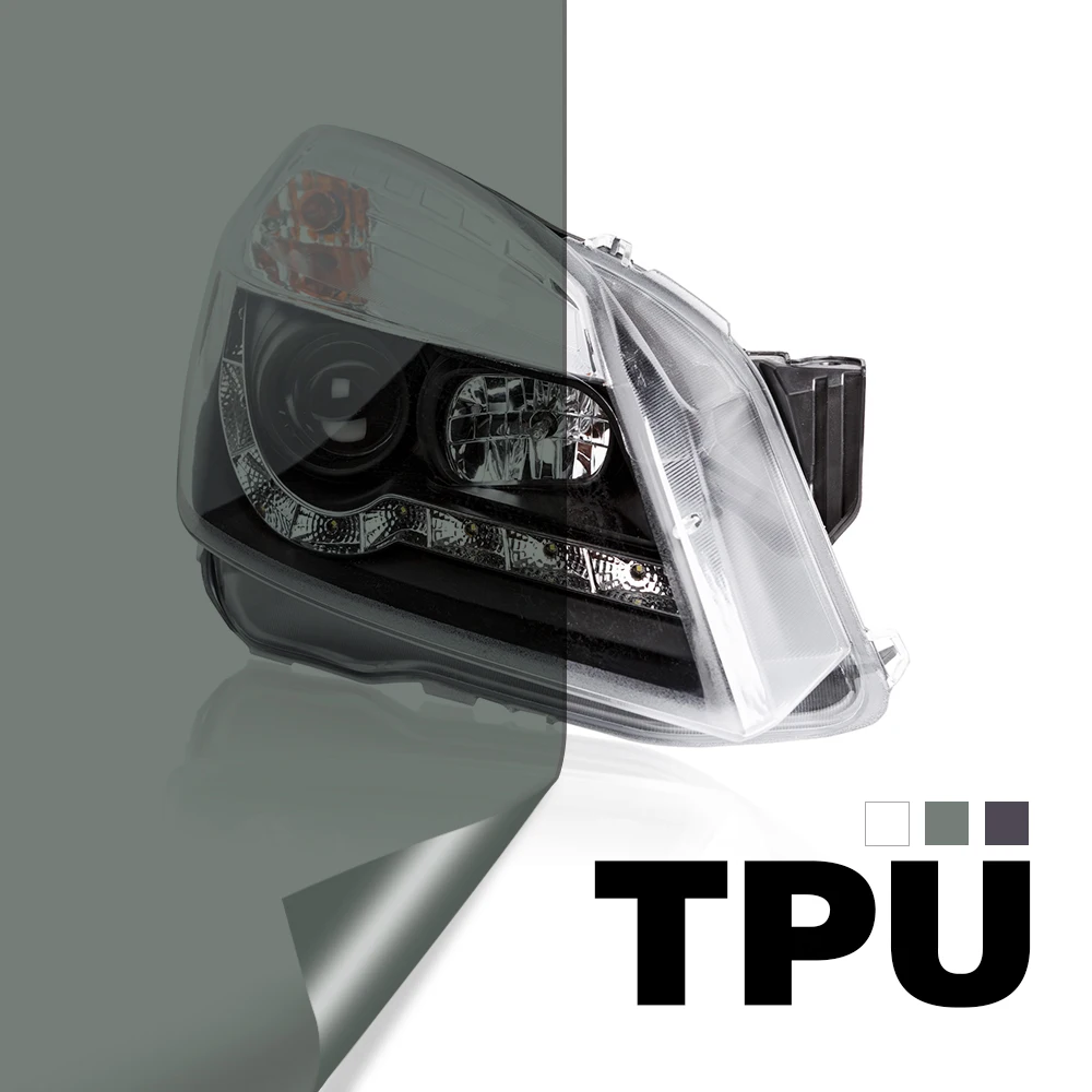 TPU Car Tint Light Film 3 Layers Adhesive Auto Tint Stickers Waterproof Headlight Taillight Fog Light Vinyl Films For All Cars