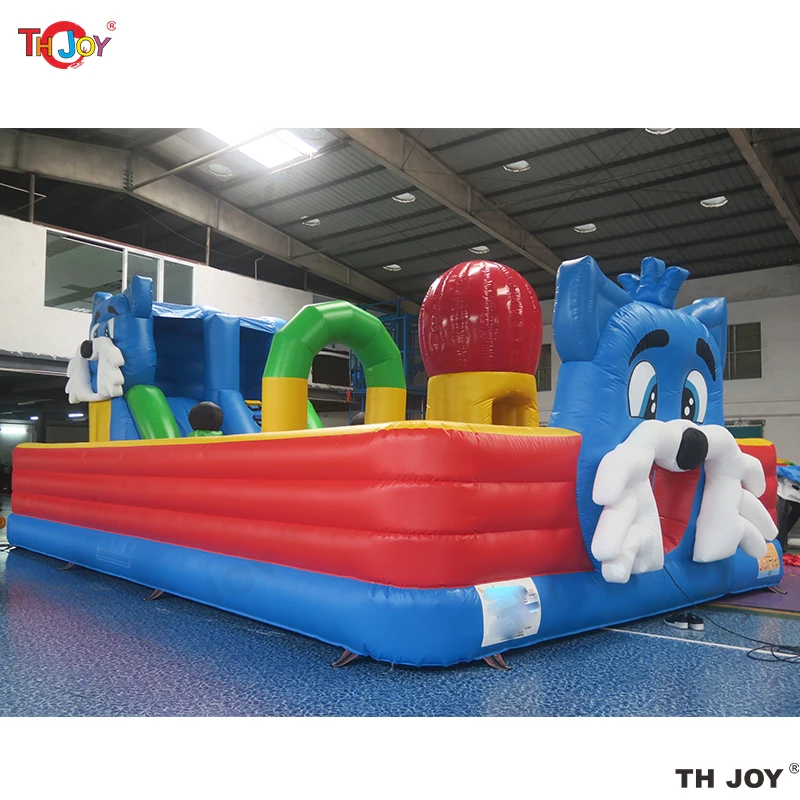 Tobogán inflable con temática del mundo submarino, castillo hinchable de circo comercial, Carnaval, patio de juegos divertido