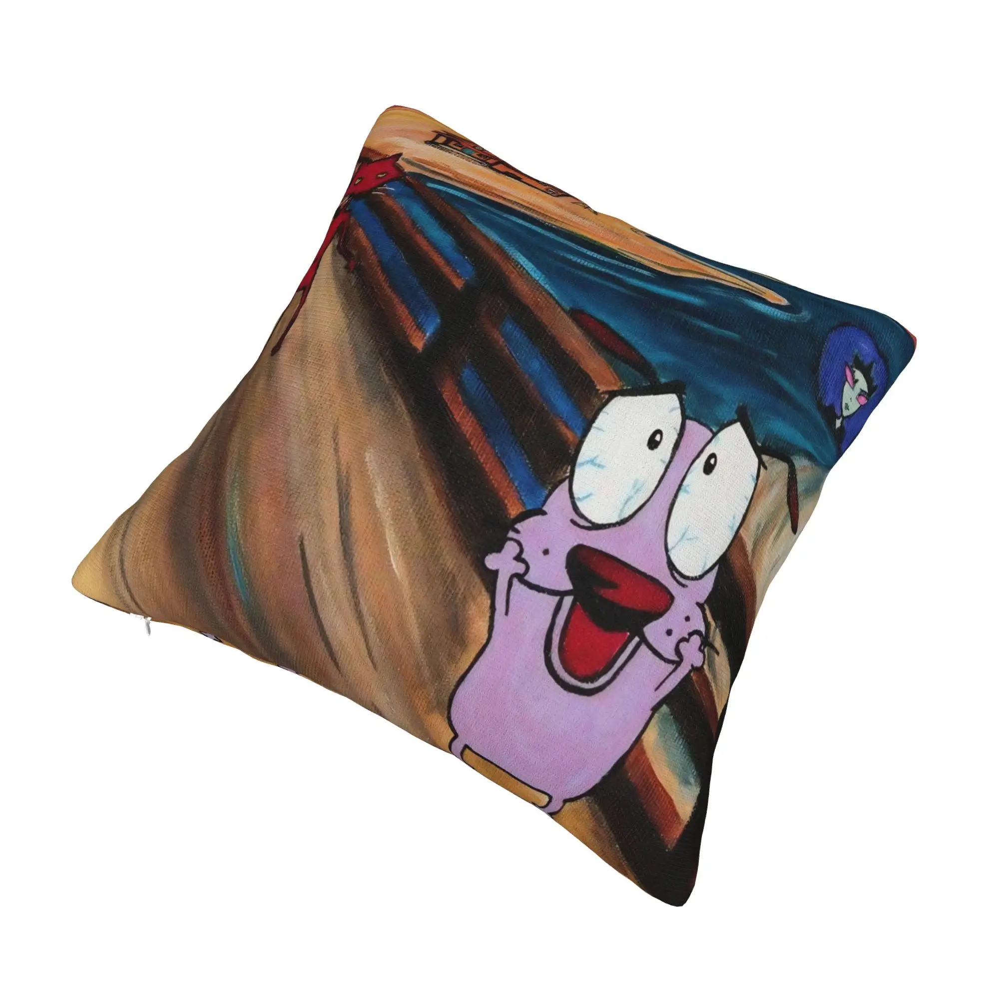 Courage the Cowardly Dog-D Pillowcases Stuff Printed Cushion Cover Decorations  Pillow Case Cover Bed Multiple Sizes