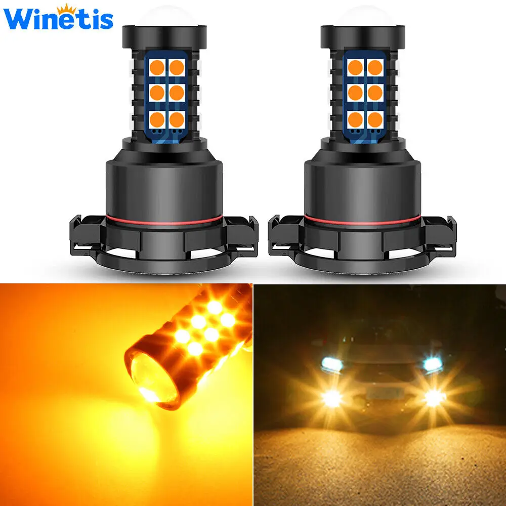 

Winetis For JEEP Patriot 2010 2011 2012 2013 2014-2017 3000K Amber Yellow LED Fog Light Bulbs Daytime Running Lights