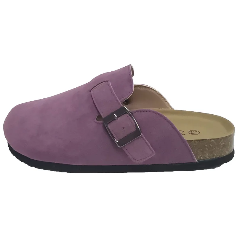 Cross-mirror Amazon couple cork slippers women's 2023 fashion outwear baotou indoor slippers home plus-size shoes