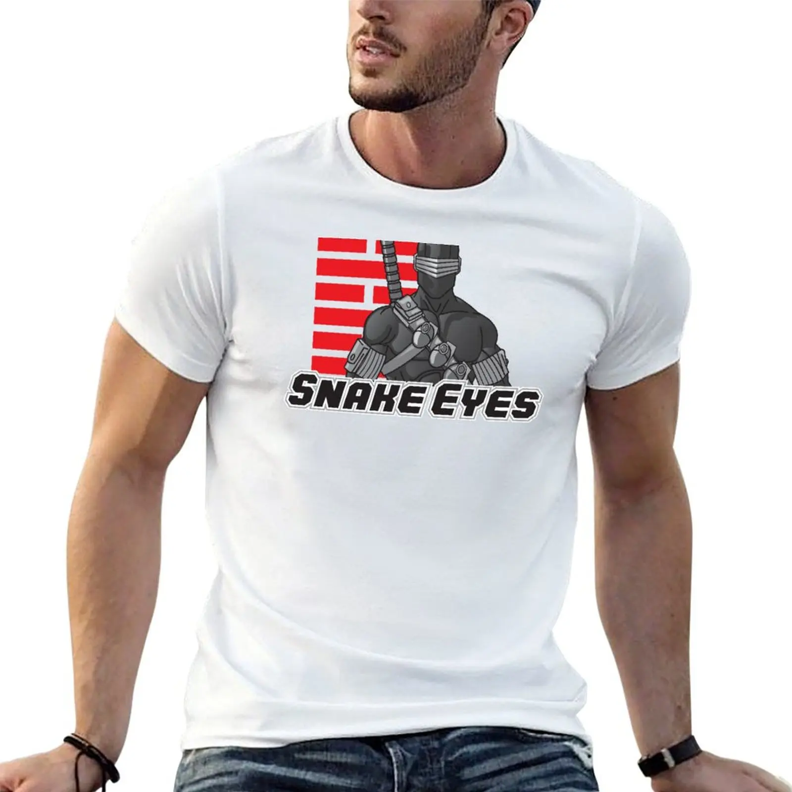 Snake Eyes — G.I. Joe's Greatest Ninja, 80s toys T-Shirt Basic Solid Color Short Sleeve T-Shirt