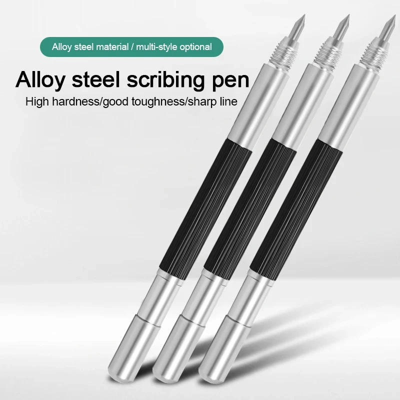 1/2Pcs Sharp Scriber Pen Ceramics Glass Shell Metal Construction Marking Tools Tungsten Steel Tip Scriber Diamond Glass Cutter