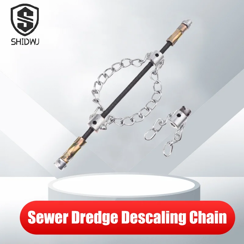 

1Pcs Push-Type Rotary Cable Sewer Dredge Flex-Shaft Sewer Descaling Chain Multipurpose PVC Pipe Maintenance Tool For 16mm Spring