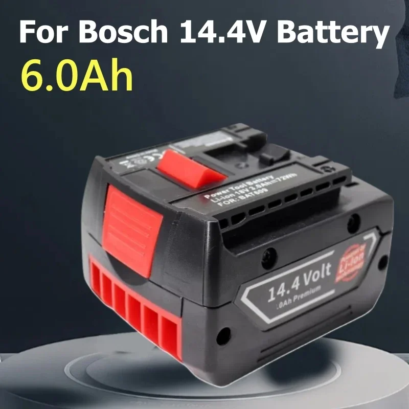 14.4V 6000mAh Battery Replacement, Suitable For Bosch Cordless Drill Screwdriver BAT607/BAT607G/BAT614/BAT614G/BAT609/BAT618