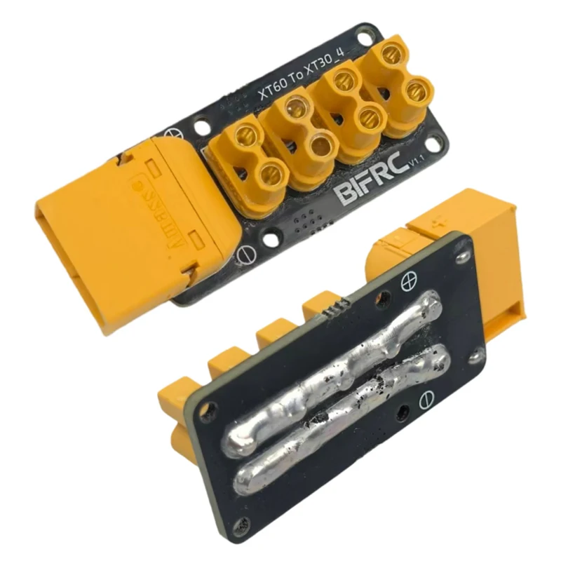 1PCS XT60 to XT30 4-Channel Female Plug Power Distribution Board 60A Load Current PDB Module for RC Model Drone Connector Parts