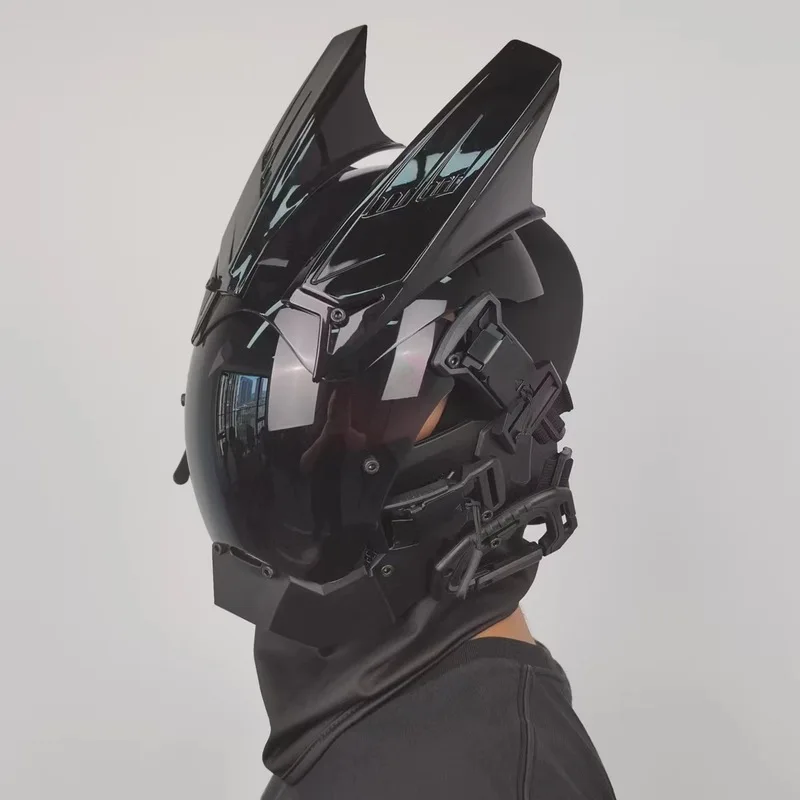 New Cyberpunk Helmet Shinobi Mask Robot Samurai Mask Cosplay Techwear Cyber Punk Hi-Tech Helmet Armor Futuristic Toys Gift