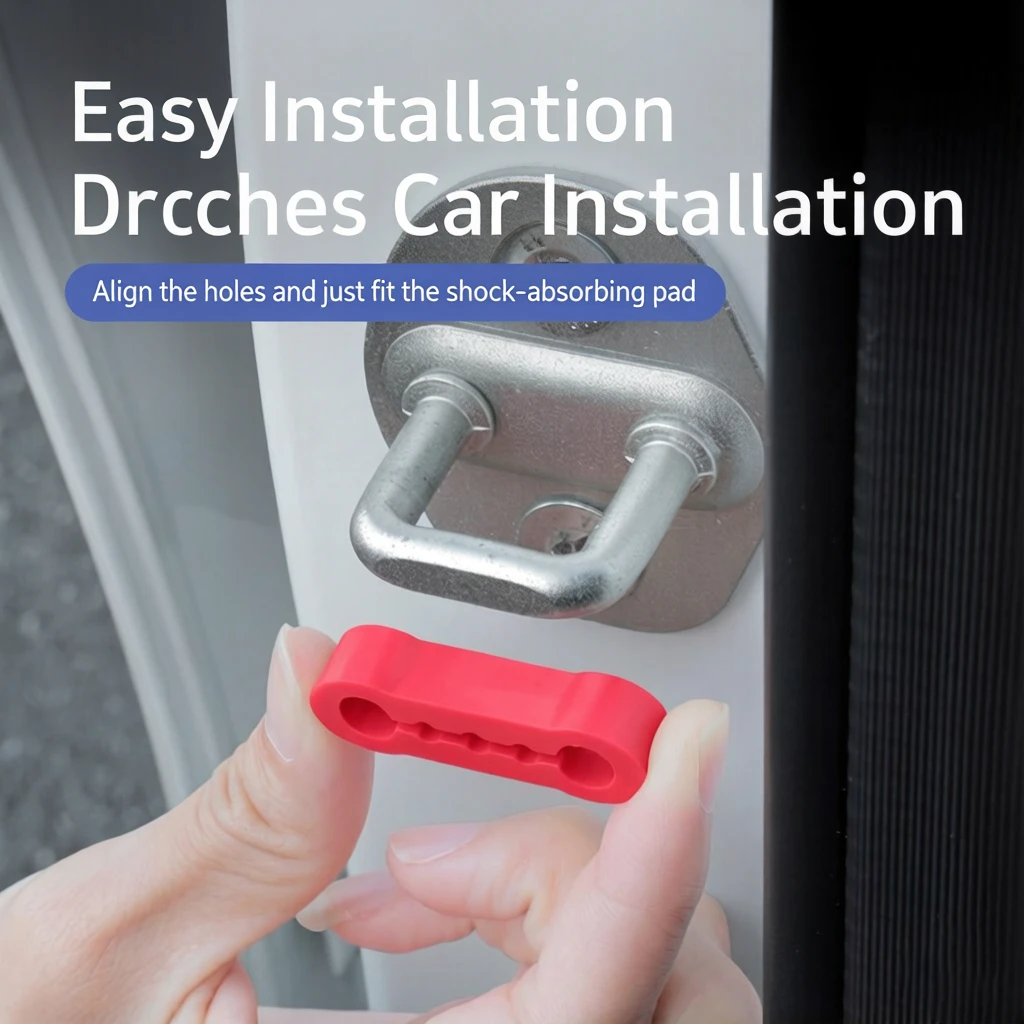 SEAMETAL Car Door Shock Absorber Universal Car Door Buckle Soundproof Deadener Damper Cushion Anti-Vibration Buffer Pad