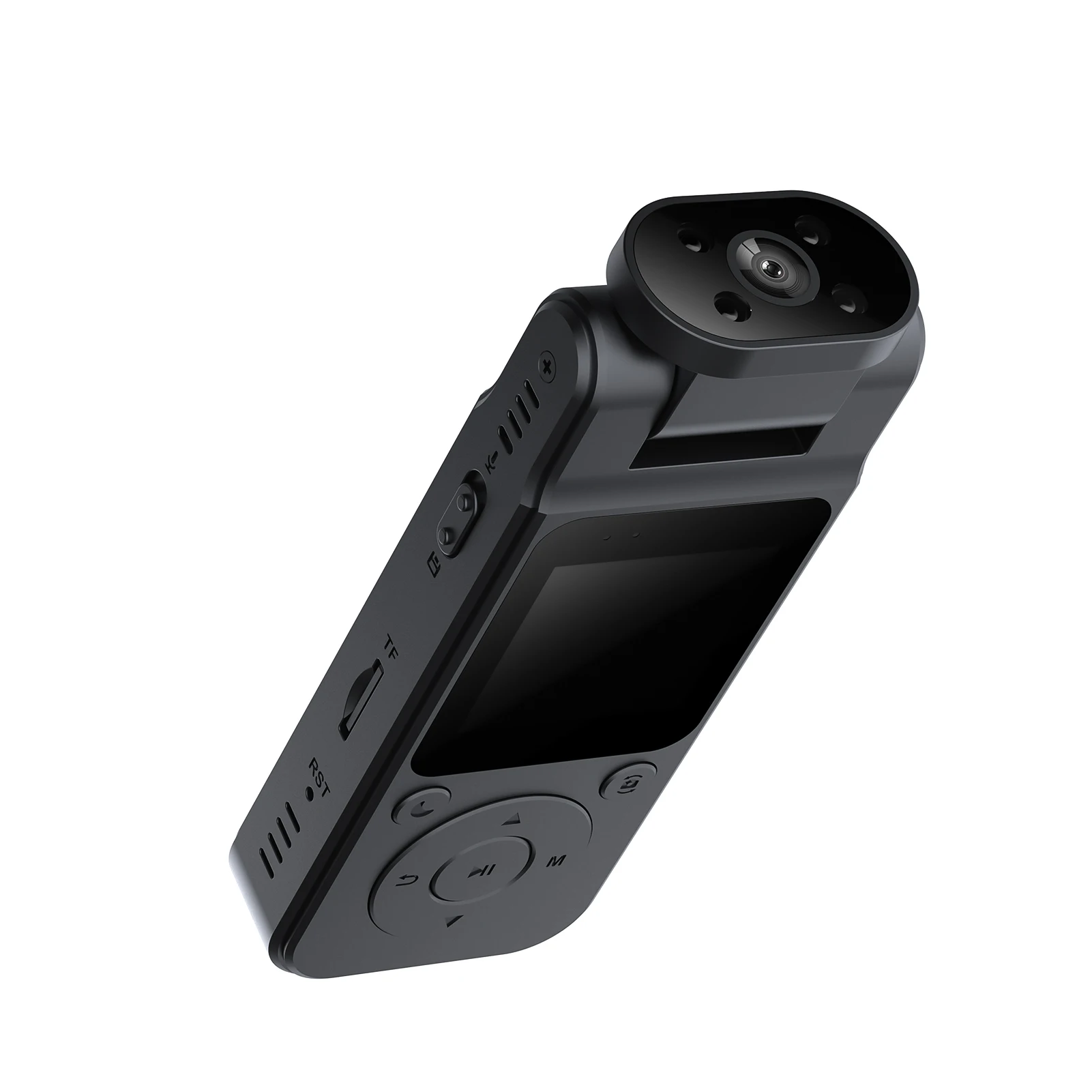 4K Wearable Camera Audio Video Recording 180° Rotatable Lens Video Camera Camcorder Night Vision with Magnetic Back Clip for Law