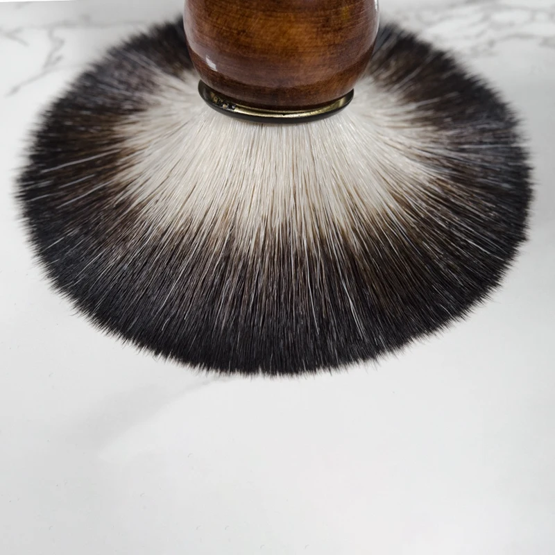 Brosse de rasage avec manche en bois pour hommes, rasoir de sécurité, appareil de livres pour barbe qualifiée ale, outil de salon professionnel, haute qualité