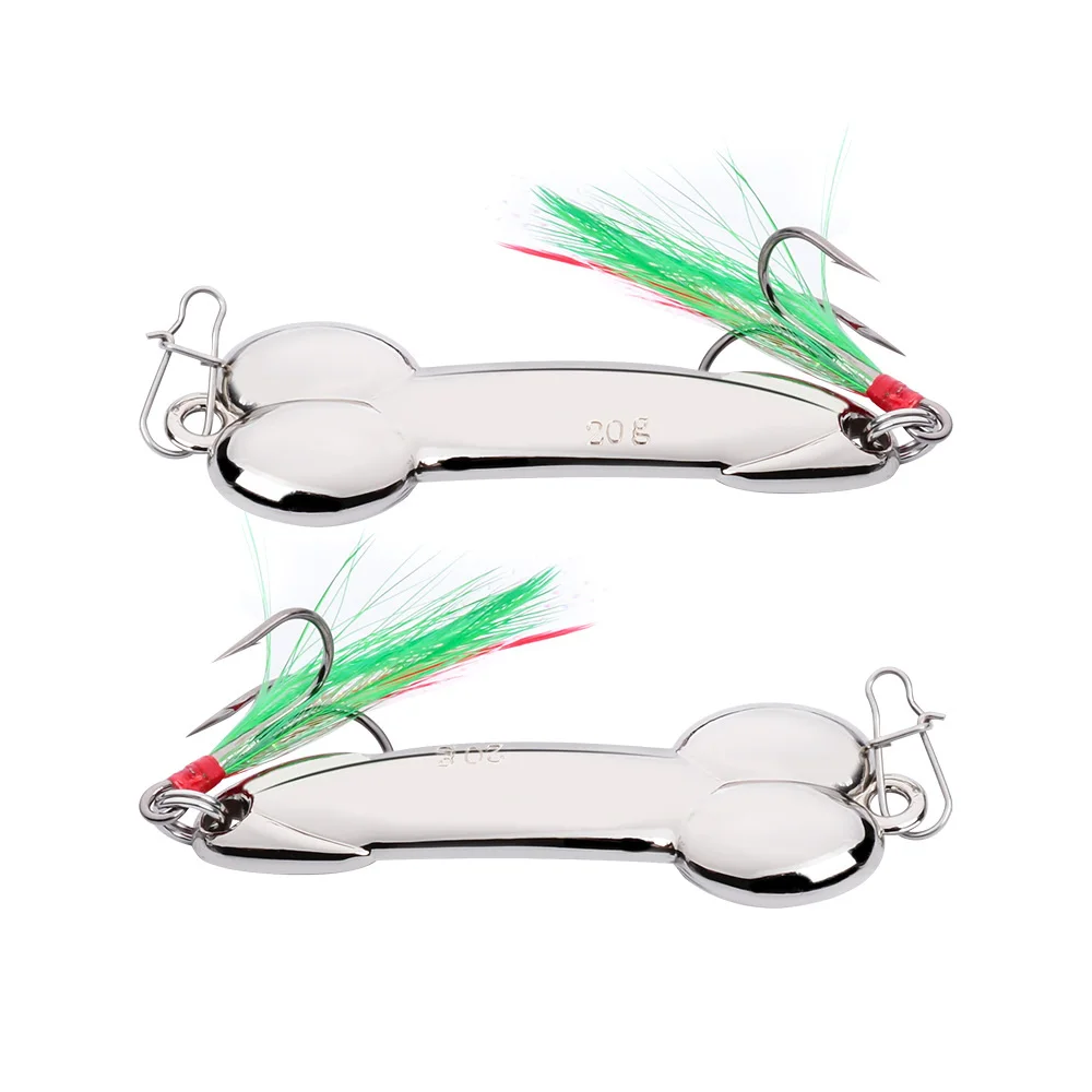 Metal Spoon Penis Shape Fishing Lures, Golden Sequin Lure, Isca artificial, VIB vibratório, Hard Tackle, VIB, 5g, 10g, 15g, 20g