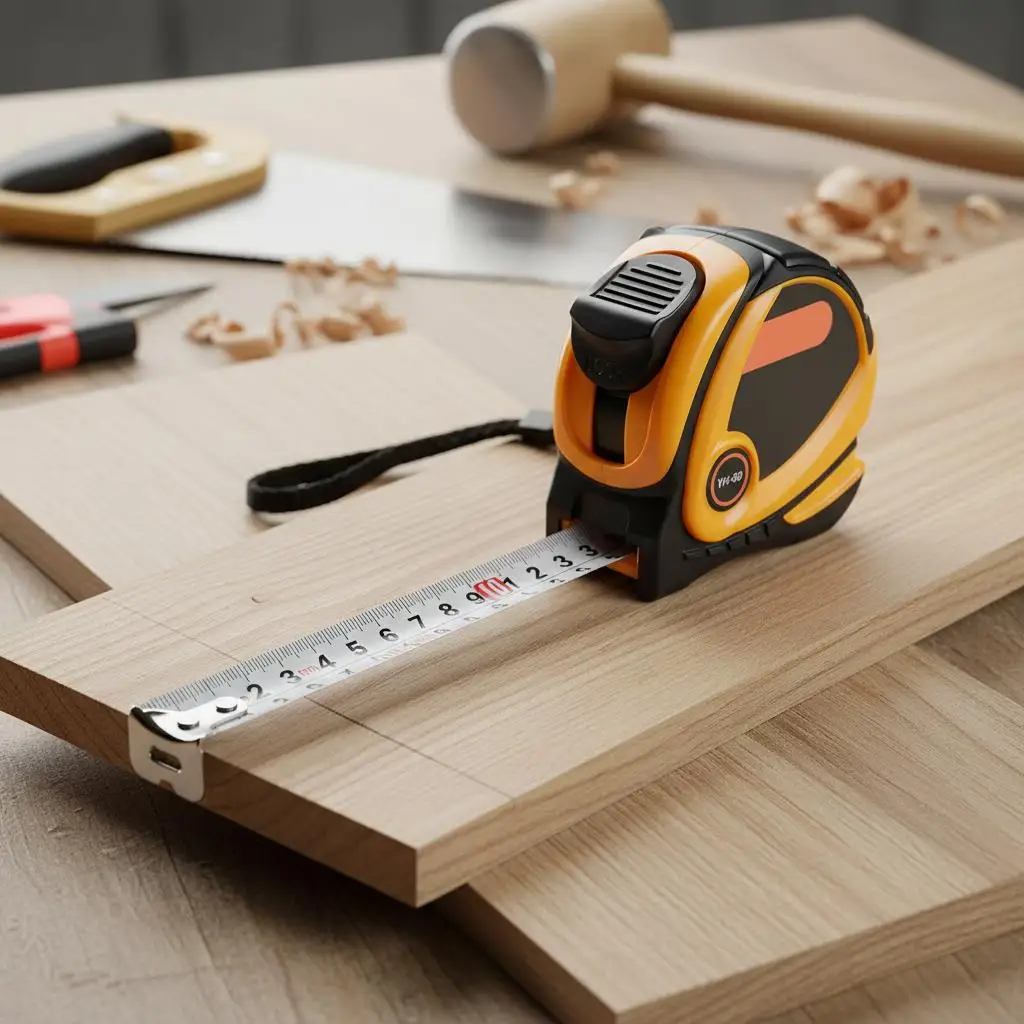 Retractable Measuring Ruler 25ft For Home Improvement Construction Site Carpentry, Imperial Metric Dual Scale ABS Case High V