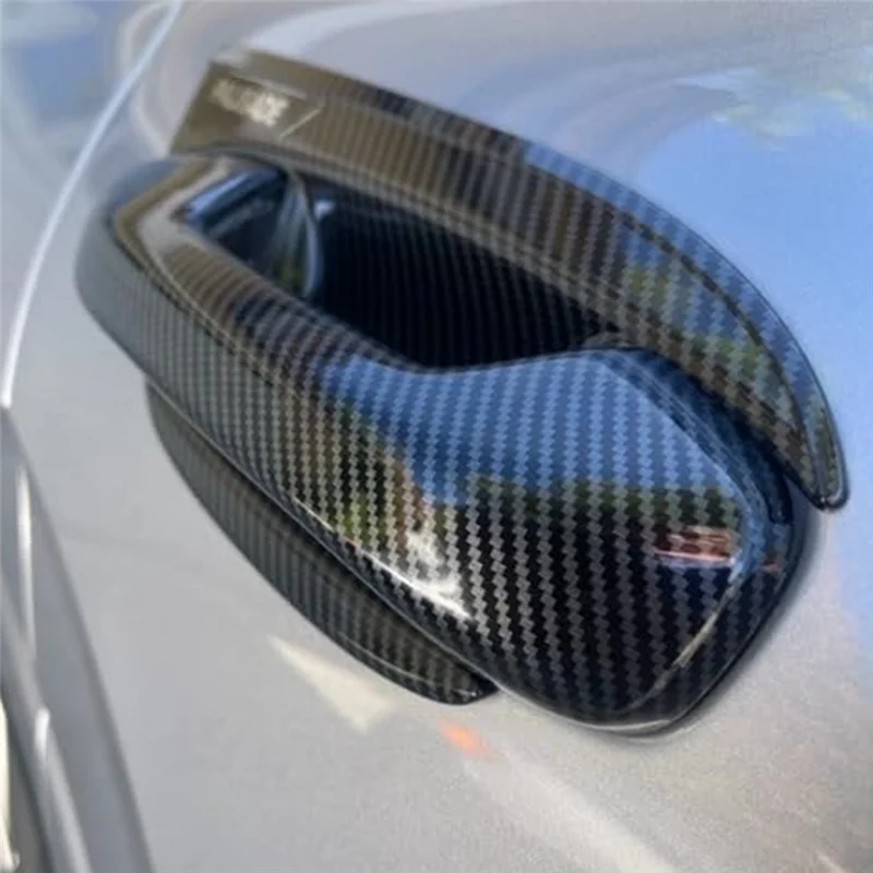 ABHY-For Hyundai Palisade 2019-2024 مقابض الأبواب الخارجية للسيارة غطاء الكسوة ملحقات ألياف الكربون ABS