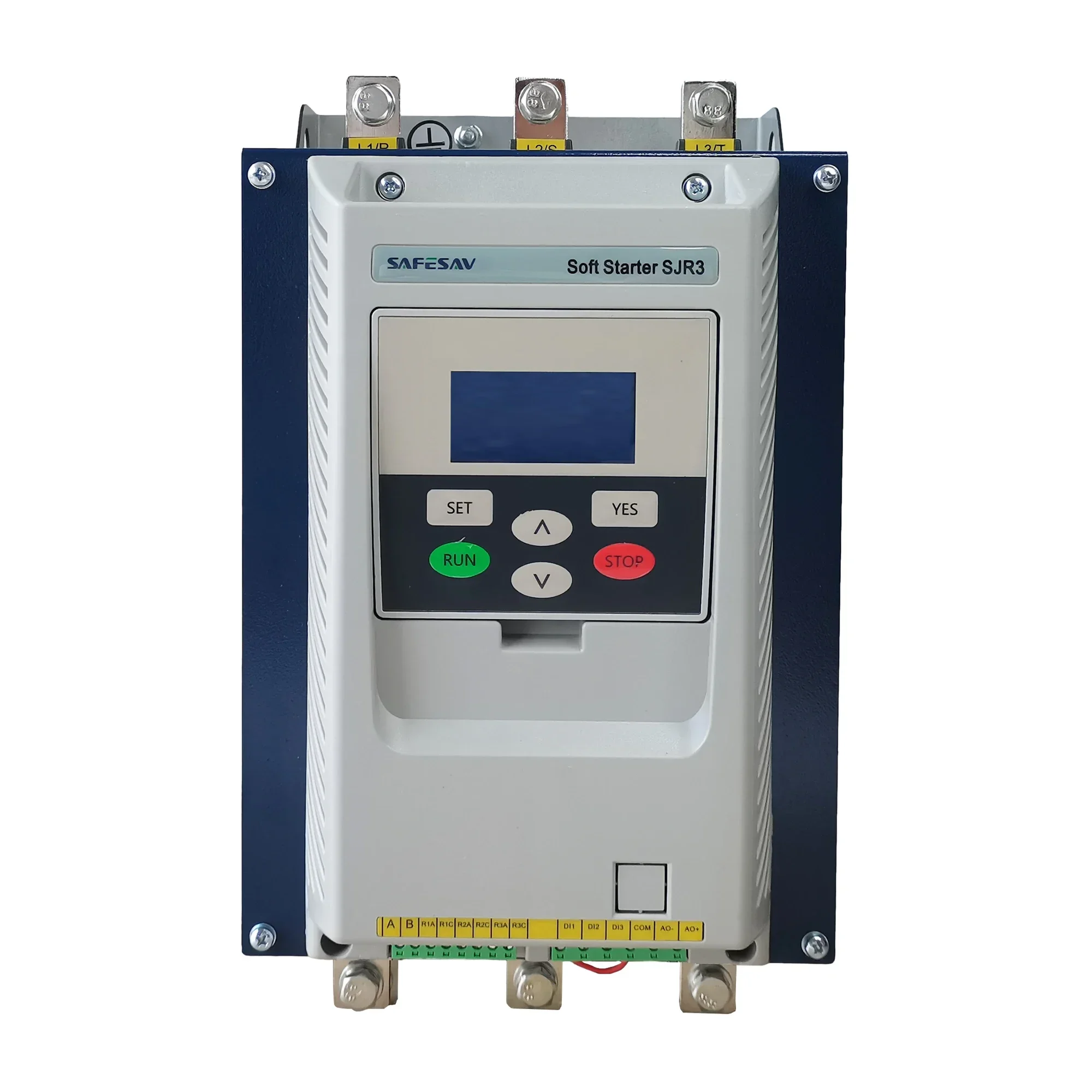 

ac 3 phase 380V motor soft starter manufacturer 90kw SJR3-L series 50/60Hz external bypass LCD display magnetic remote control