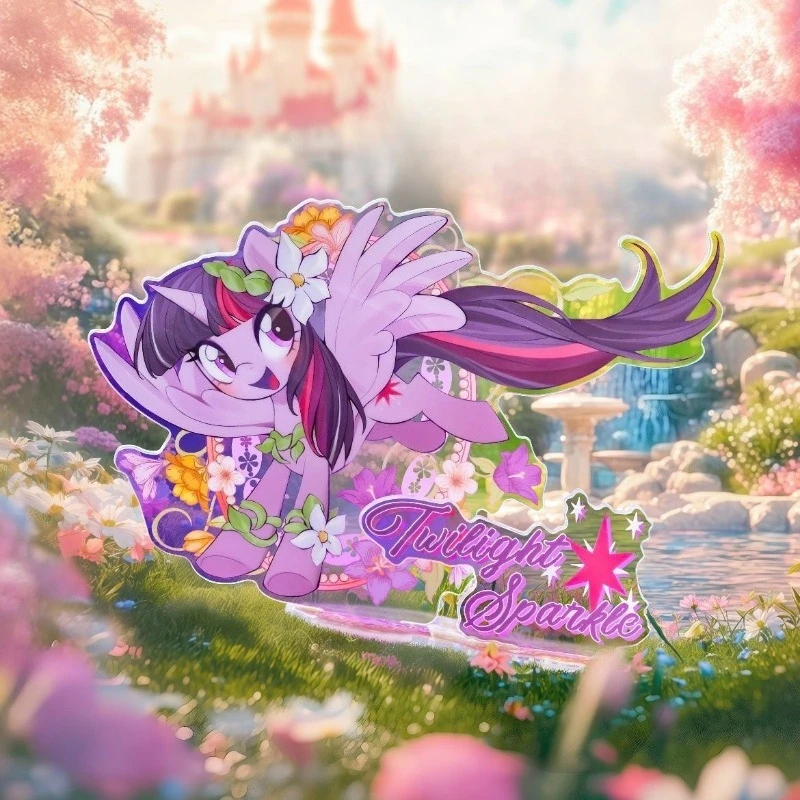 Cartoon My Little Ponys Twilight Sparkle Kawaii Muster Acryl Schreibtisch-Deko Anime Merchandise Kleine Geschenke – Detail 4