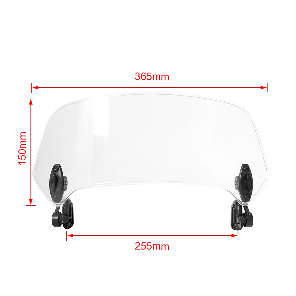 Hot Sale Universal Modification of PC Windshield for Motorcycle Windshields with Adjustable Height for SmallFront Easy Install