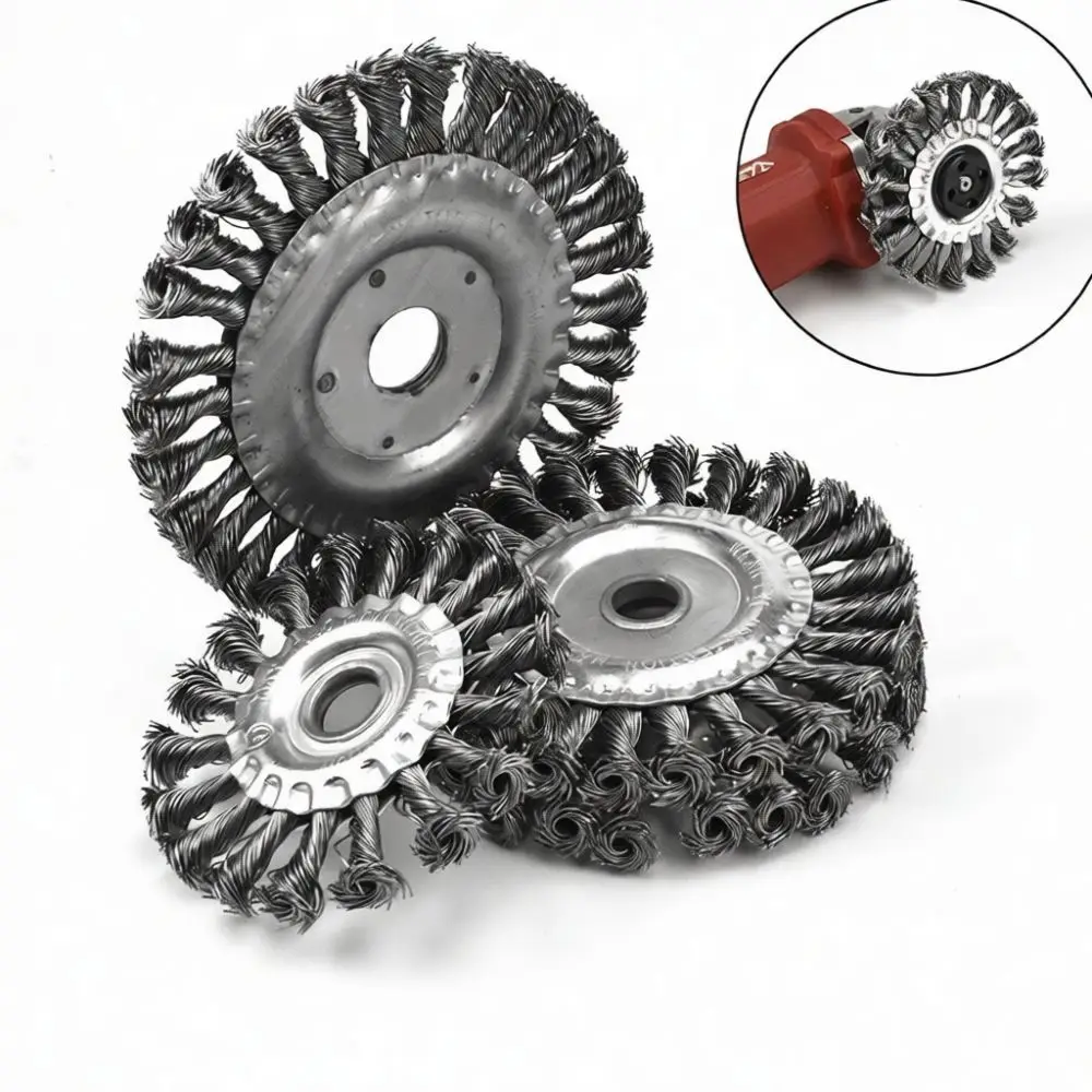 High High Efficiency Twisted Wire Brush For Angle Grinder Metal Rust Removal Flat Steel Polishing Disc Industrial Cleaning Tool - Aliexpress Deal