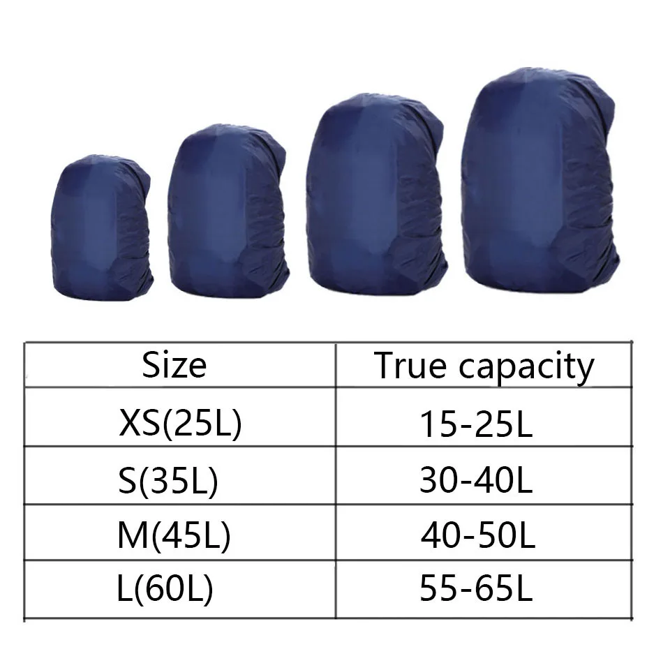 KoKossi アウトドアスポーツレインカバー 25-60L 防水バックパックレインカバーサイクリングバックパック登山キャンプダストカバー