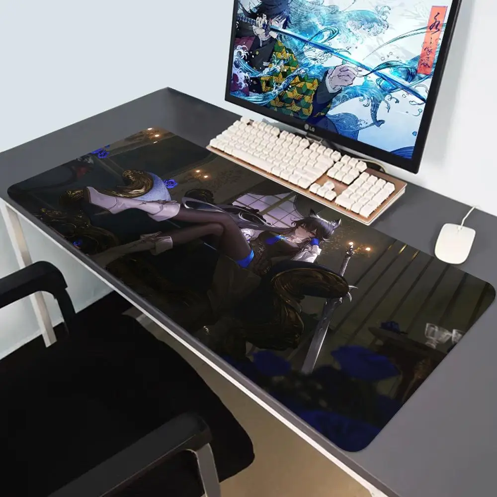 

Computer Accessories Rubber Desk Mat Arknights XXL Playmat Anime Mouse Pad Gamer Gaming Office Deskmat Mousepad Large Pc Carpet