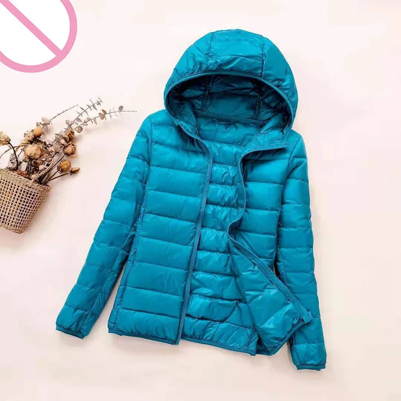 New lightweight down cotton jacket women hooded casual warm suitable both inside outside wear stylish shoulder design Down Coats