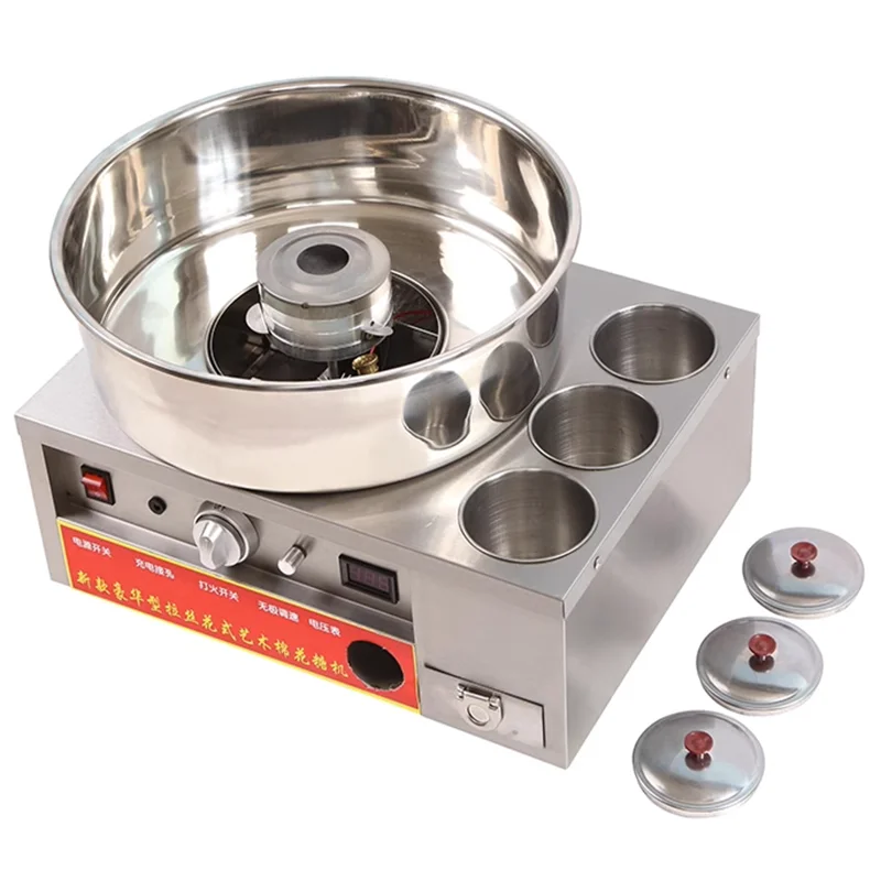 

Cotton Candy Maker Stainless Steel Gas Cotton Candy Flower Type Sugar Floss Machine 40CM Pot Easy To Operate With 12V8AH Battery