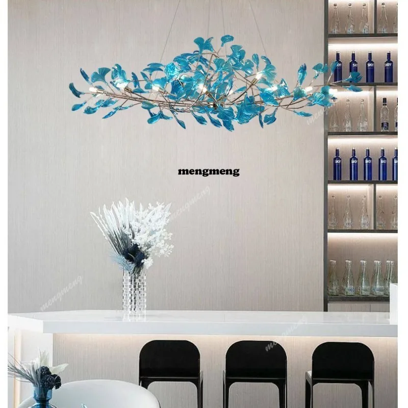 Guangdong Zhongshan Lighting Chandelier Villa Bar Ginkgo Biloba Living Room Dining Light