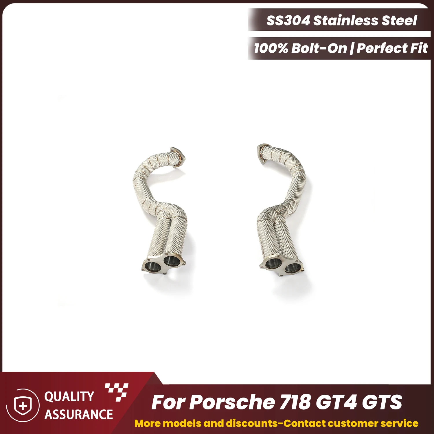 

Спортивная водосточная труба ECCF с теплозащитным экраном для Porsche 718 GT4 GTS, агрессивный звук выхлопной системы, обновление с высокой производительностью