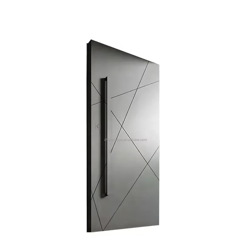 Hot Sale Luxurious Front Door Design Aluminum Entrance Stainless Steel Pivot Other Doors for Houses
