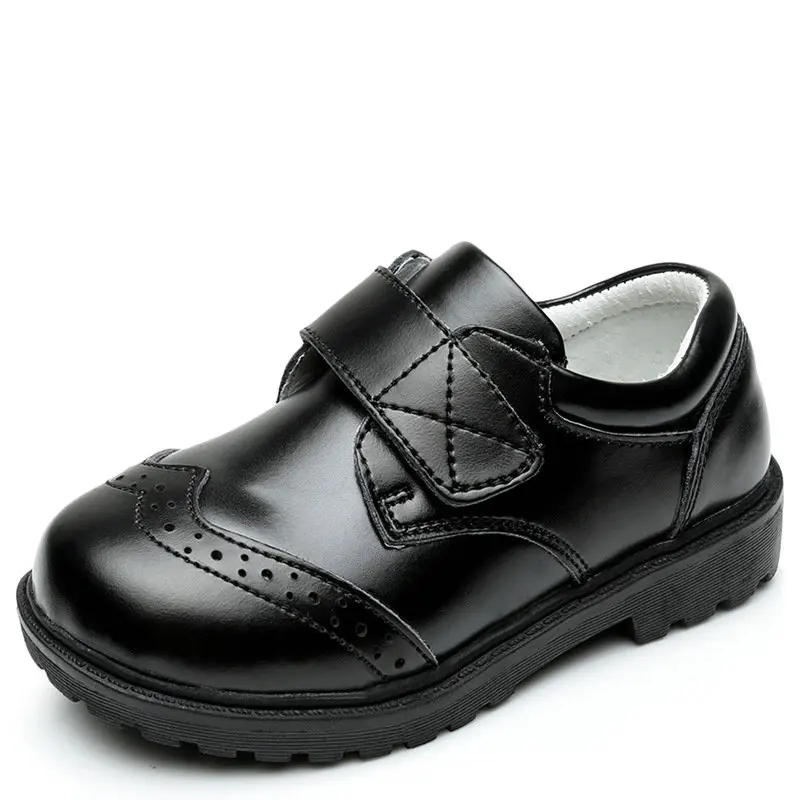 New Boys Leather Shoes British Style School Performance Kids Wedding Party Shoes Black Casual Children Moccasins Shoes