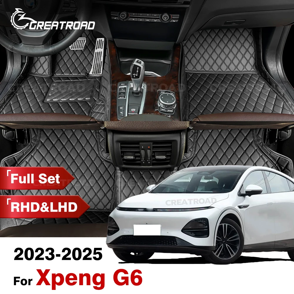 

Custom Car Floor Mats For Xpeng G6 2023 2024 2025 Automobile Carpet Cover Interior Details Accessories Protective Pad Parts