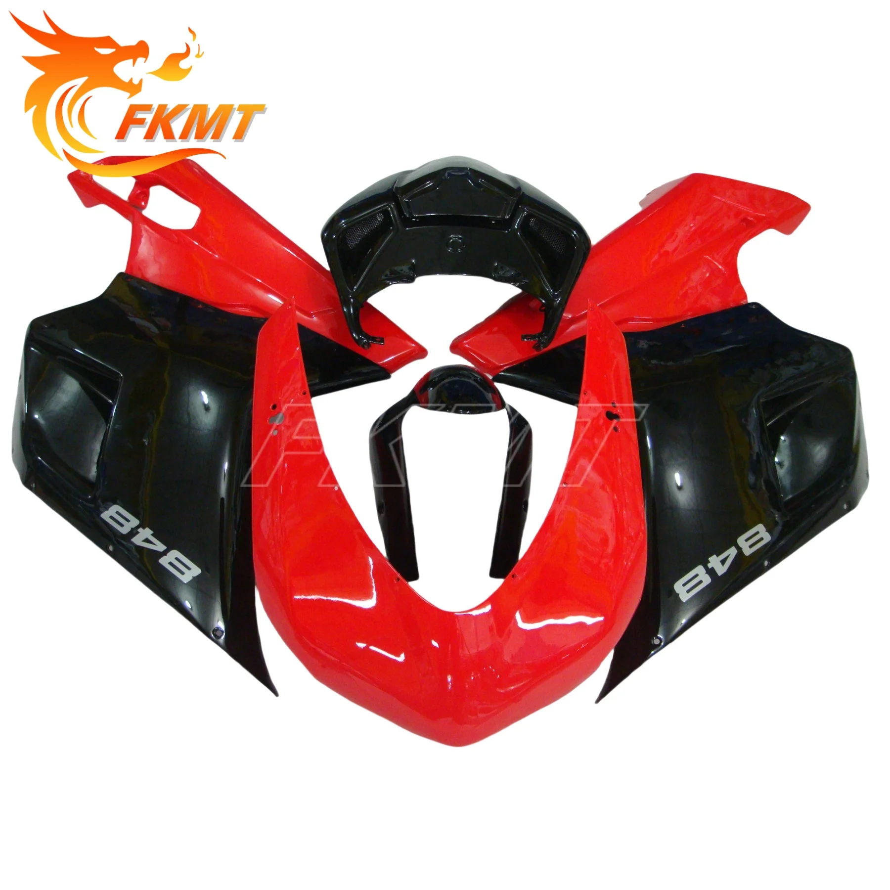 

Motorcycle Fairing Kit for Ducati 848 1098 1198 07-11 EV0 2007 2008 2009 2010 2011 Fairing matte Black Red