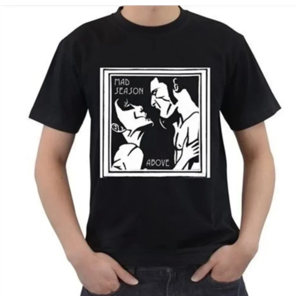 

New Mad Season Band above Music Bla Logo Men Women Tirt Ultra Slim Fit Nine Sve Length Henry irt Collar Youth Trend