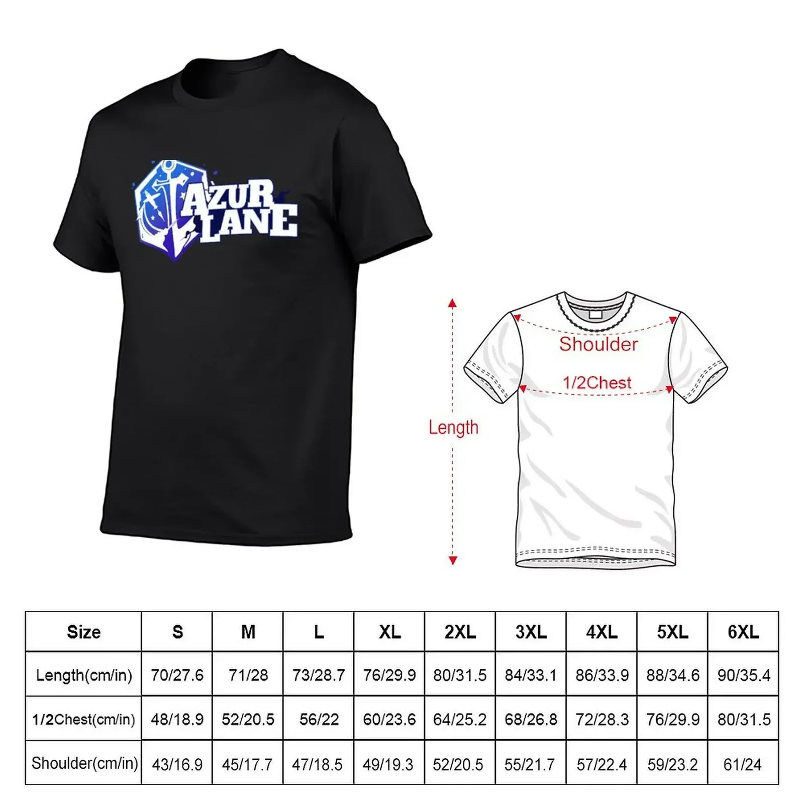 Azur Lane EN Logo T-Shirt baggy shirts tees mens graphic t-shirts anime