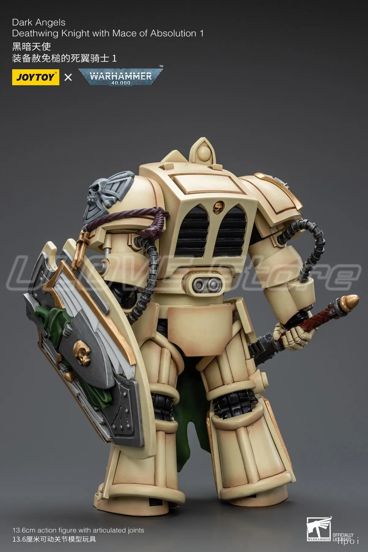 

В наличии Оригинальная фигурка JOYTOY Warhammer 40K Dark Angels Deathwing Knight с Мачете Абсольюшн, масштаб 1:18, модель, подарок, игрушка