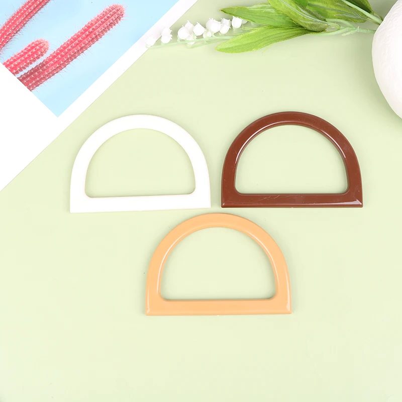 D-shaped Wooden Bag Handle Resin Ring Bag Handles Replacement Purse Luggage Handcrafted Accessories Woven Bag Handle