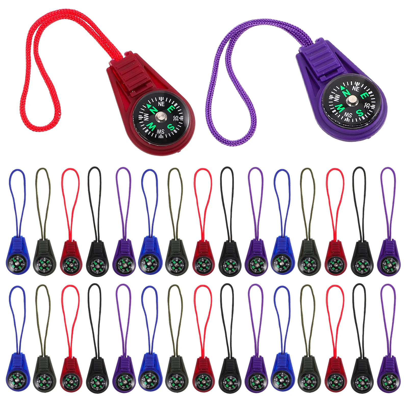 

50 Pcs Outdoor Compass Hunting Hiking Tag Portable Climbing Party Abs Camping for s Keychain Student