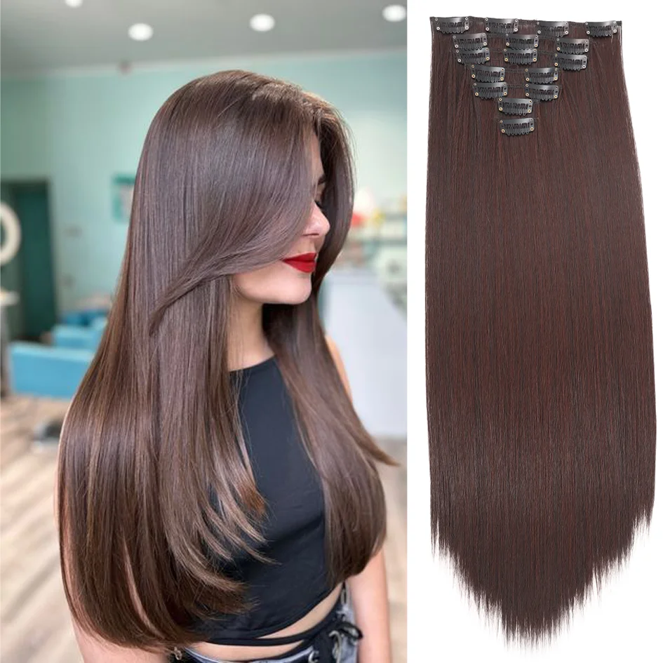 Synthetic 7 Pieces Clip-In Hair Extensions Set
