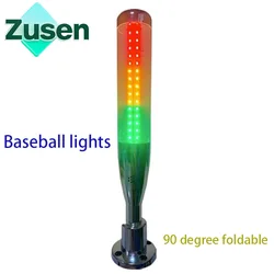 Zusen PTQ50-3T-J Multi-layer Led Warning Lights Three-color Lights Sound and Light Signal Tower Lghts Folding Buzzer 24V