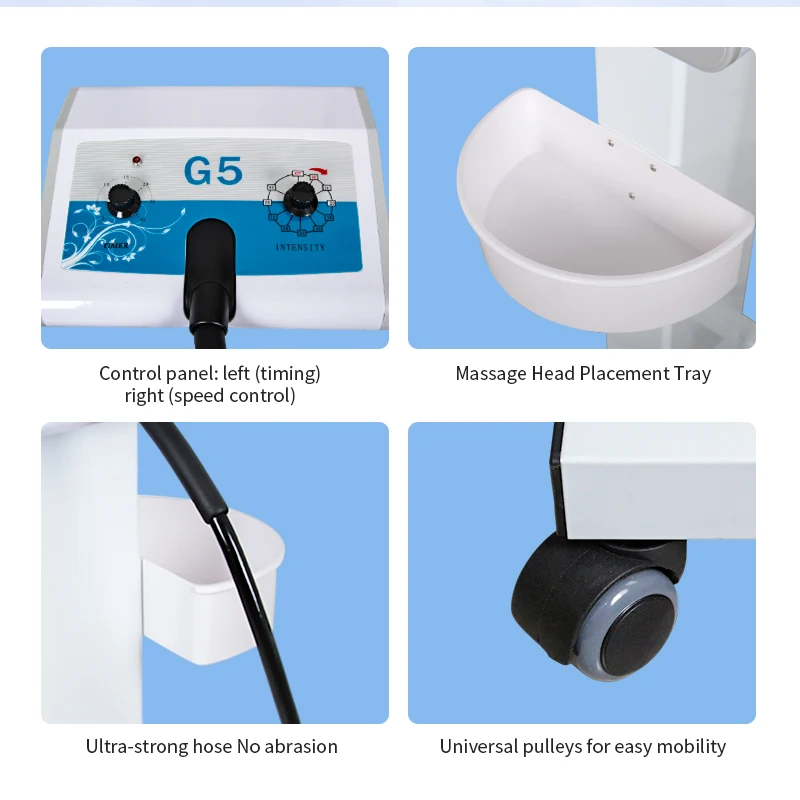 Machine de Massage vibrante G5, masseur musculaire amincissant, appareil corporel pour perte de poids avec support de chariot, retrait façonnage, utilisé à la maison