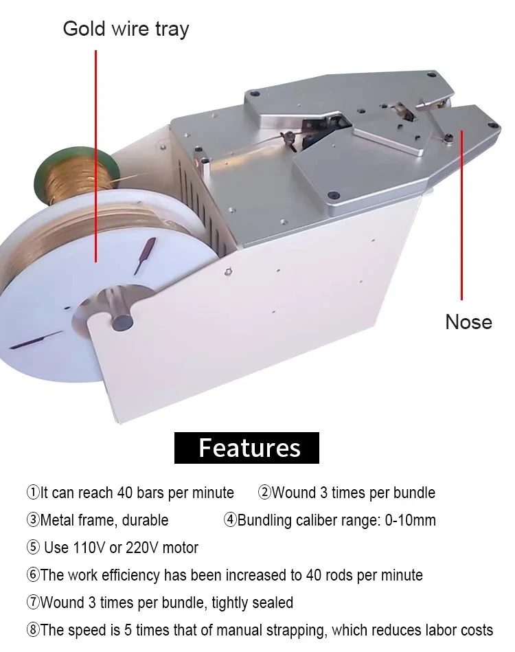 آلة ربط ربط الخبز شبه الأوتوماتيكية JH Jianbo تعمل كهربائيًا لتغليف الأطعمة والمشروبات والمنسوجات وتغليف السلع