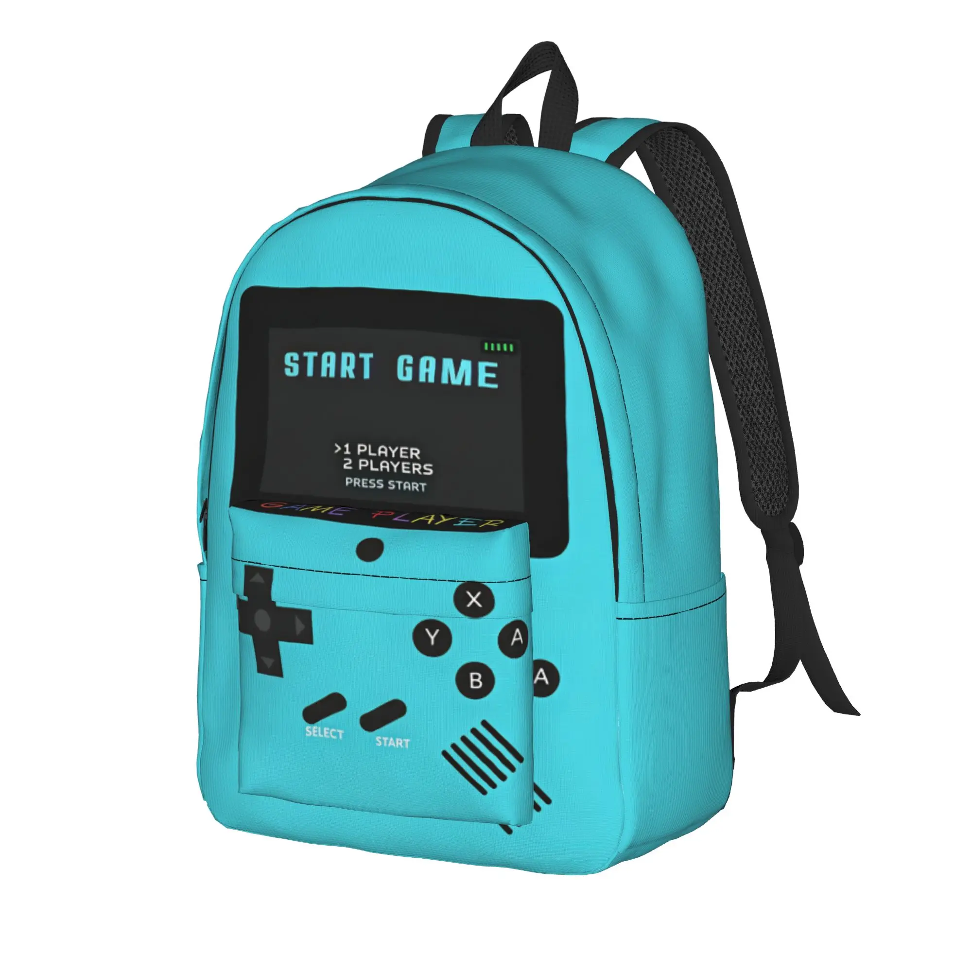 Creative Robot Design Backpacks For Firls Funny Games Console Pattern Backpack For Women Cute Cartoon Canvas Backpack Travel Bag