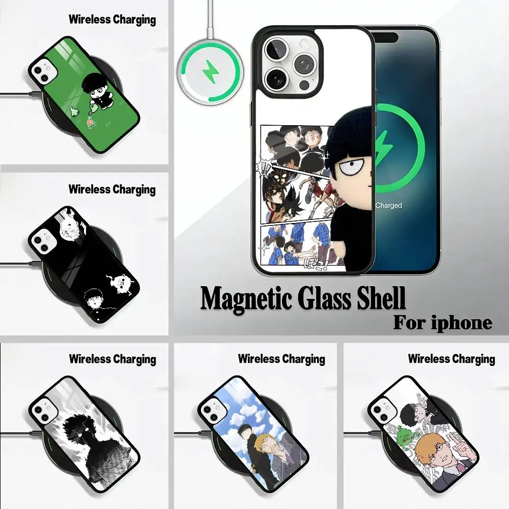 

M-Mob -Psycho -100 For IPhone17 16 15 14 13 12 11 Plus Pro Max Plus Wireless Charger Phone Case