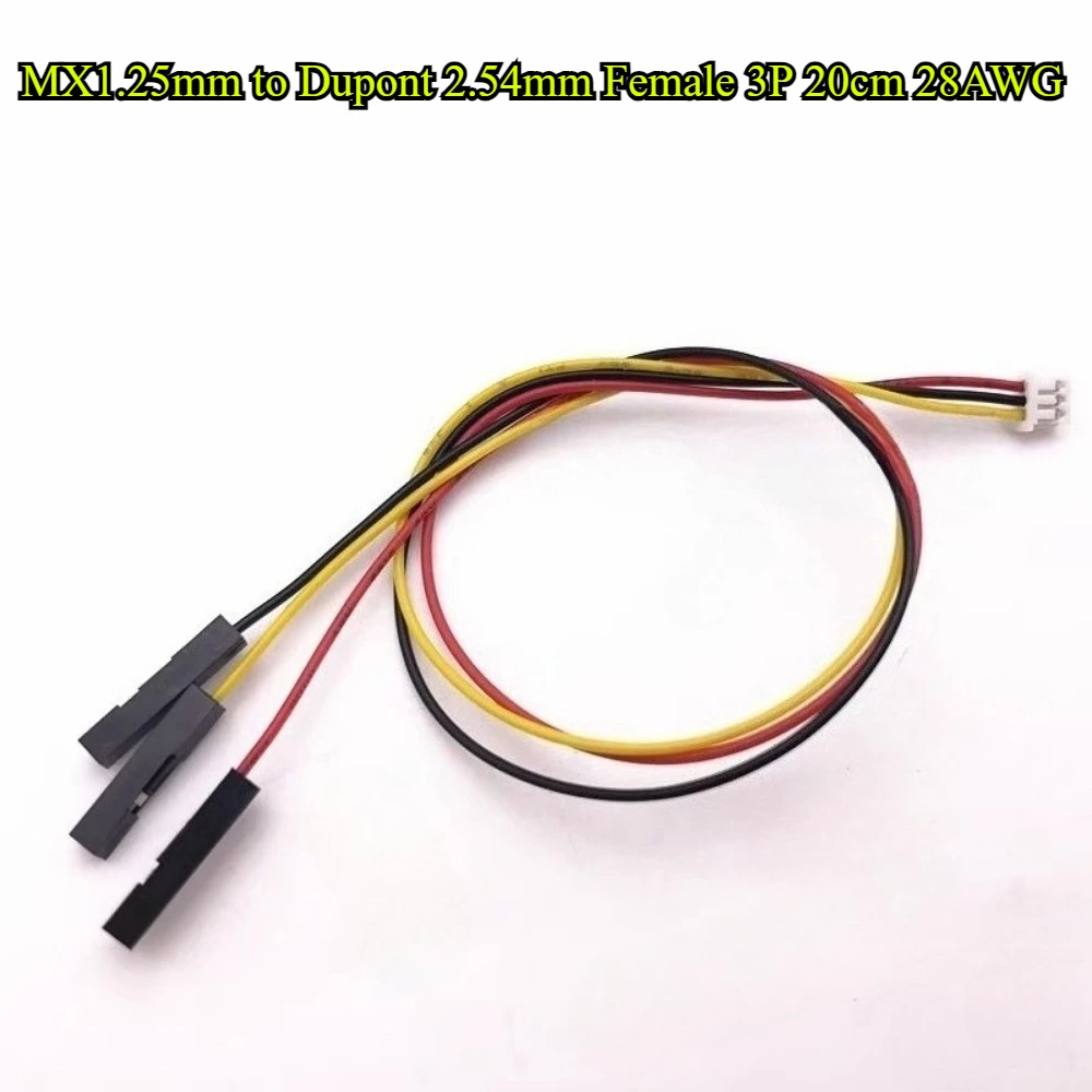 สายแปลง MX1.25 มม. เป็น Dupont 2.54 มม. ตัวเมีย 2P/3P/4P/5P/6P สายเชื่อมต่อ Dupont ความยาว 20 ซม. 28AWG สายต่อขยายอิเล็กทรอนิกส์