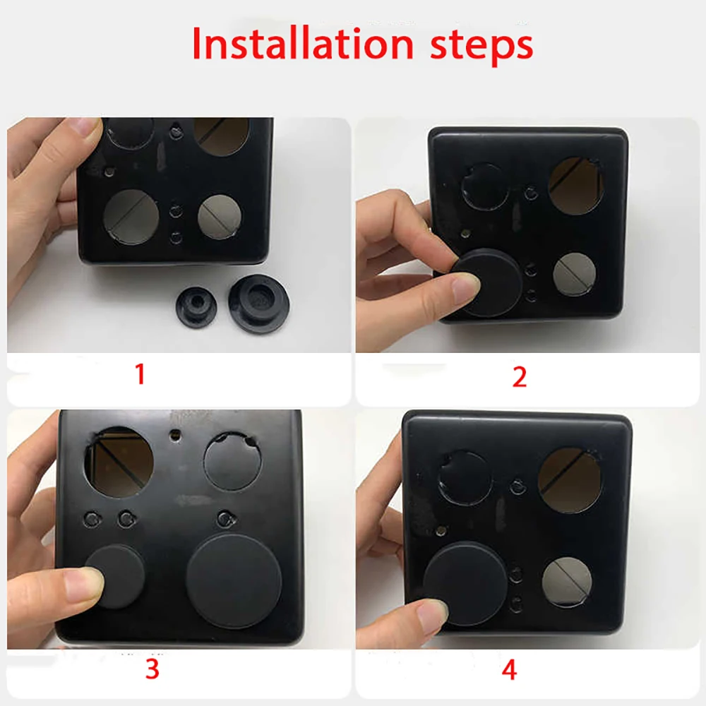 Dia6mm-81.3mm Black Silicone Plug Circular Dustproof Sealing Cover Heat-Resistant Silicone Hole Plug Sealing Protector End Cover