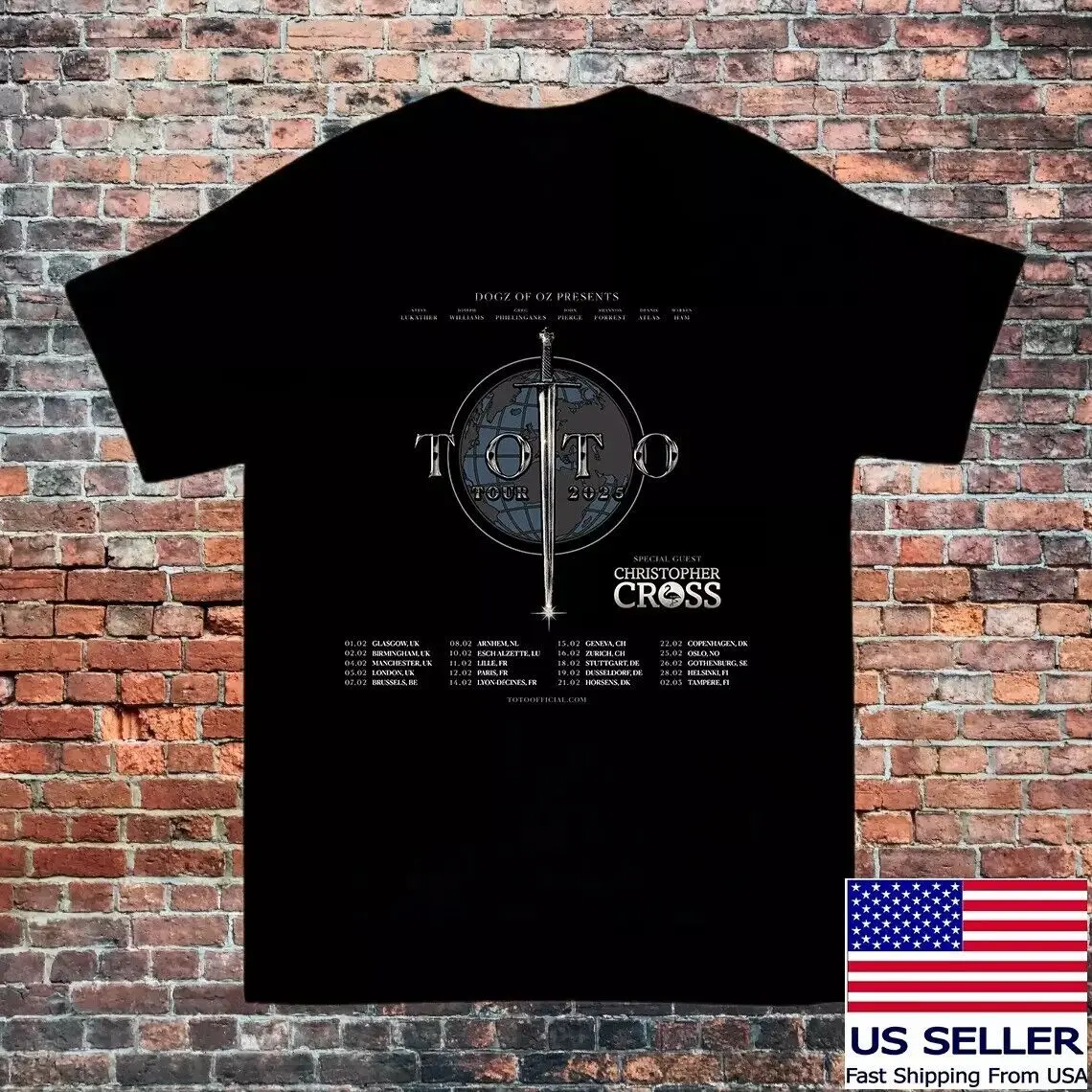 

Toto Band Tour 2025 T-Shirt full size S-5XL, Fan gift