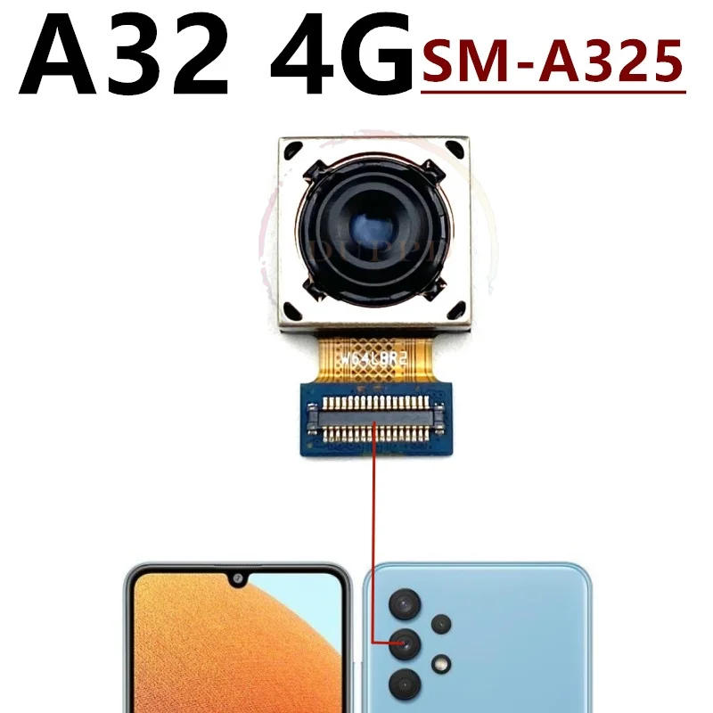 Rear Front Camera For Samsung Galaxy A32 4G 5G Selfie Facing Backside Frontal Back Camera Module Flex Repair Spare Part