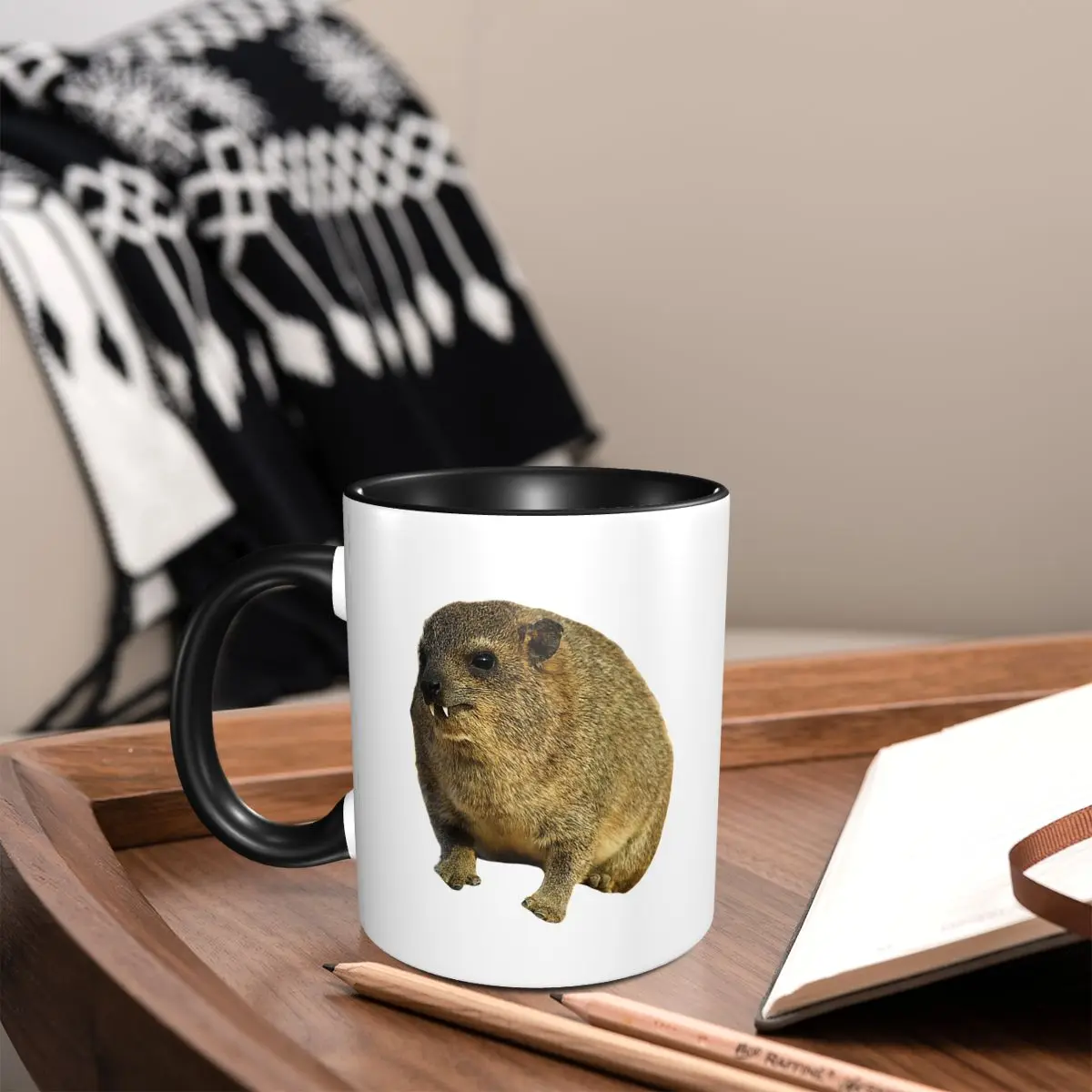 

Cute Rock Hyrax Mug Funny Ceramic Coffee Cups Tea Mugs Milk Cup Drinkware Gifts for Woman Man