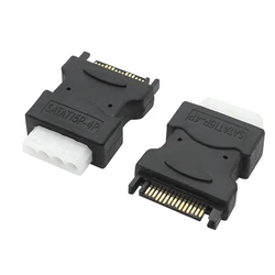 SATA 15 Pin Nam Đến 4 Pin Molex PC IDE Nữ Bộ Đổi Nguồn Điện Ổ Cứng Adapter