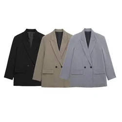 Women's new loose and versatile casual two button suit jacket